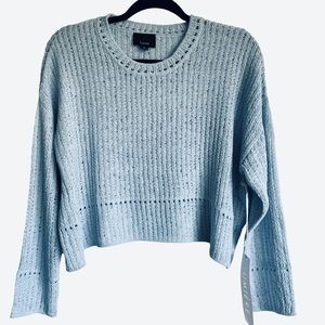 Lumiere Cropped Drop Shoulder Lightweight Oversized Sweater NWT